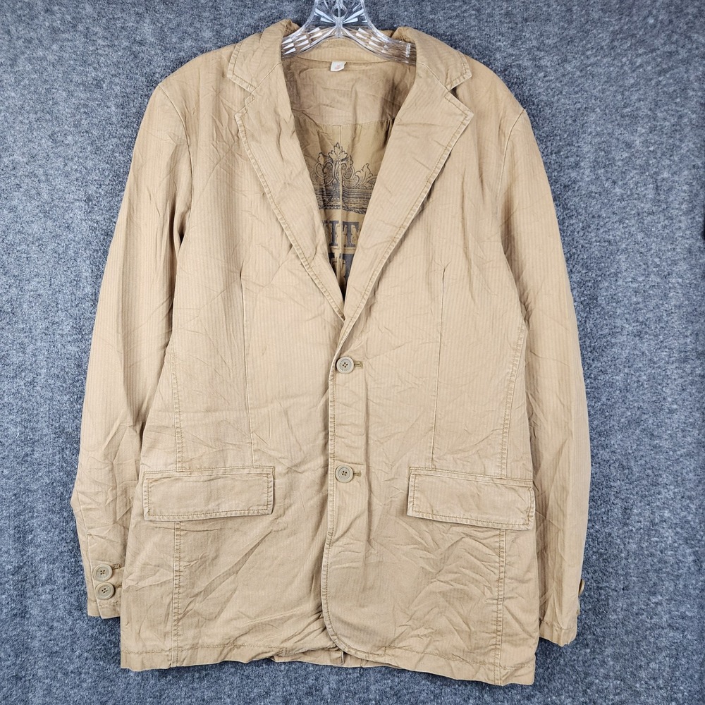 Mossimo Blazer Mens Medium Herringbone 2-Button Casual Jacket Interior Graphic